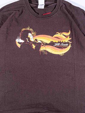 Vintage Jill Scott Beautifully Human Words and Sounds T Shirt Mens XXL Neo Soul